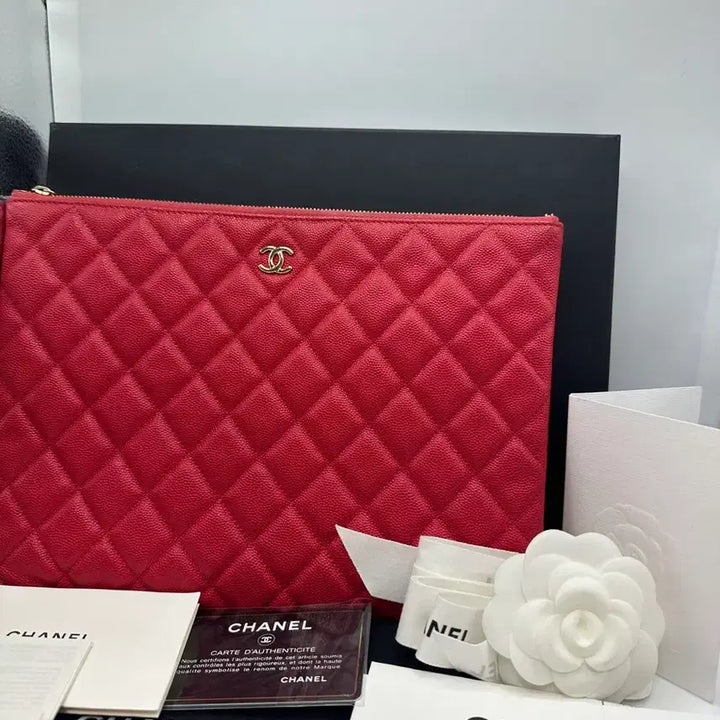 [BUNJANG] Chanel New Medium Clutch Bag / [정품/감정서O] 샤넬 뉴미듐 클러치 풀구성