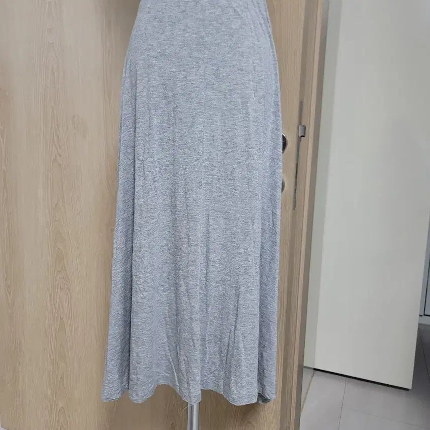 [BUNJANG] Gray Cotton Long Skirt / 회색 면 롱치마