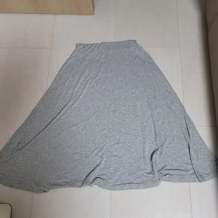 [BUNJANG] Gray Cotton Long Skirt / 회색 면 롱치마