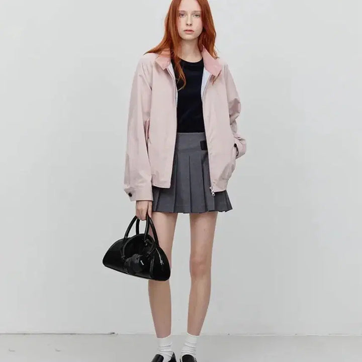 [BUNJANG] Dunst For Women Harrington Jacket Light Pink / 던스트 포 우먼 해링턴 자켓