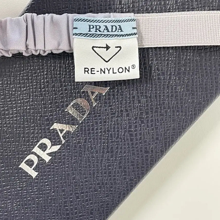 [BUNJANG] Prada Re-Nylon Hairband Gray / 새상품 프라다 리나일론 헤어밴드 머리띠 그레이 컬러