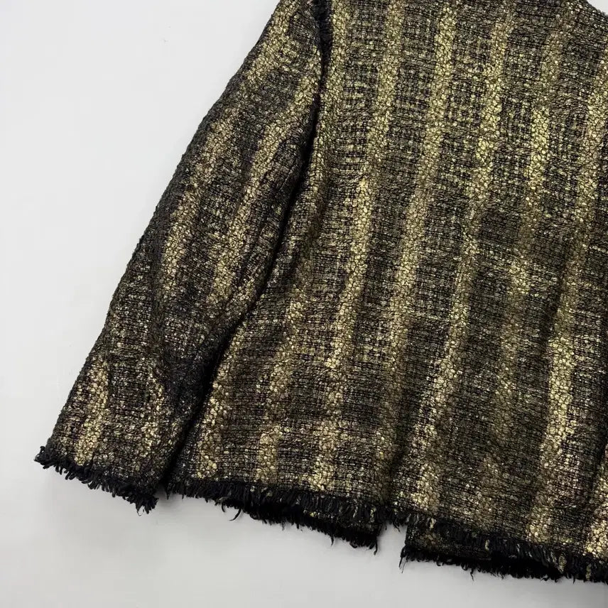 [BUNJANG] Sandro Metallic Golden Tweed Jacket / 산드로 메탈릭 골든 트위드 자켓