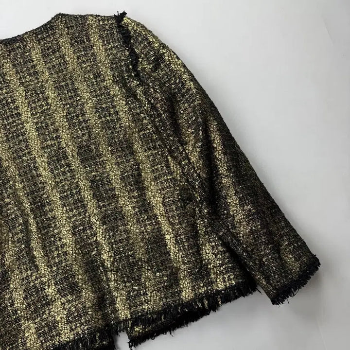 [BUNJANG] Sandro Metallic Golden Tweed Jacket / 산드로 메탈릭 골든 트위드 자켓