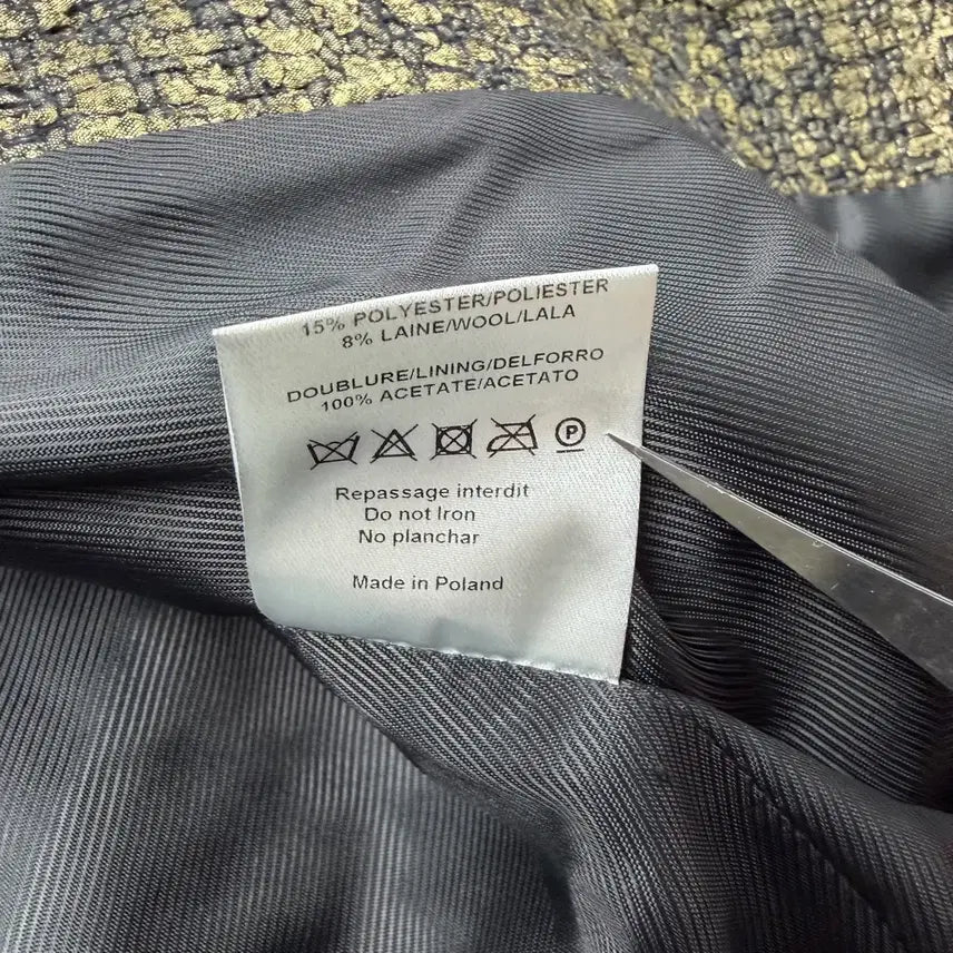 [BUNJANG] Sandro Metallic Golden Tweed Jacket / 산드로 메탈릭 골든 트위드 자켓