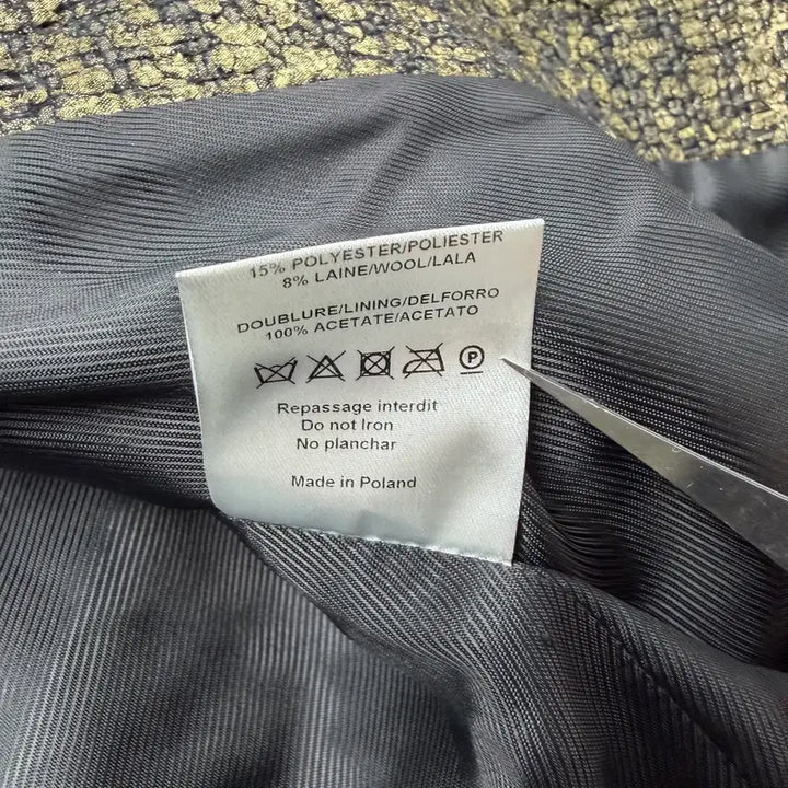 [BUNJANG] Sandro Metallic Golden Tweed Jacket / 산드로 메탈릭 골든 트위드 자켓