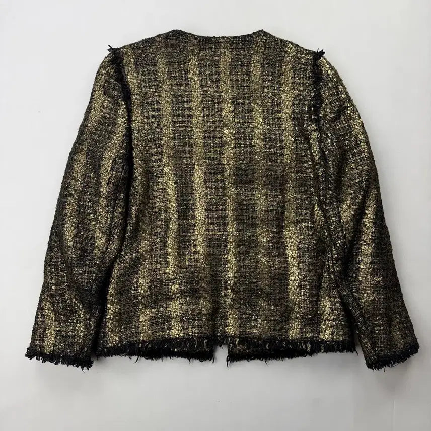 [BUNJANG] Sandro Metallic Golden Tweed Jacket / 산드로 메탈릭 골든 트위드 자켓