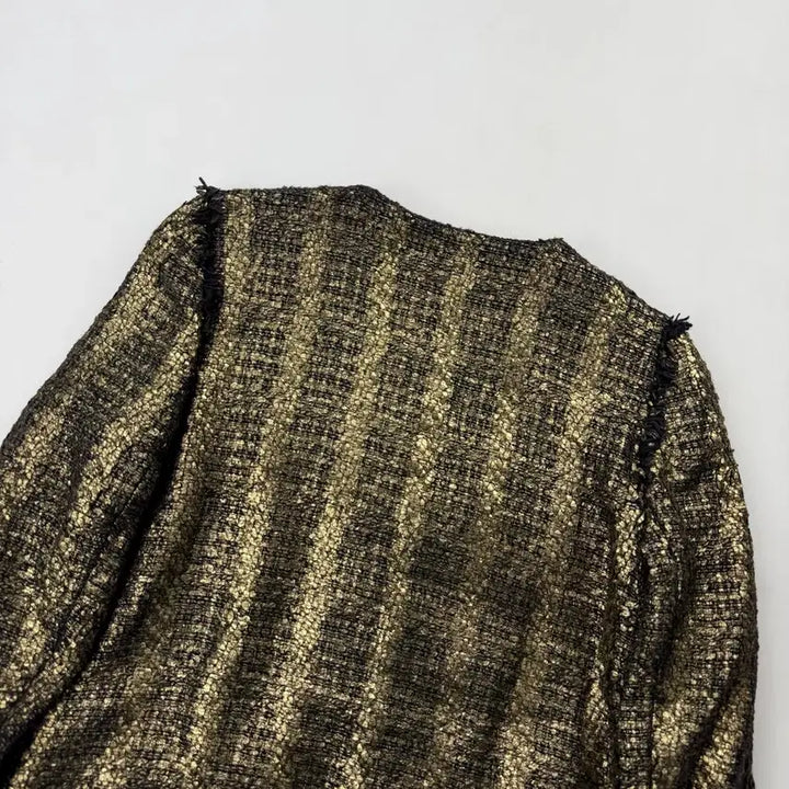 [BUNJANG] Sandro Metallic Golden Tweed Jacket / 산드로 메탈릭 골든 트위드 자켓