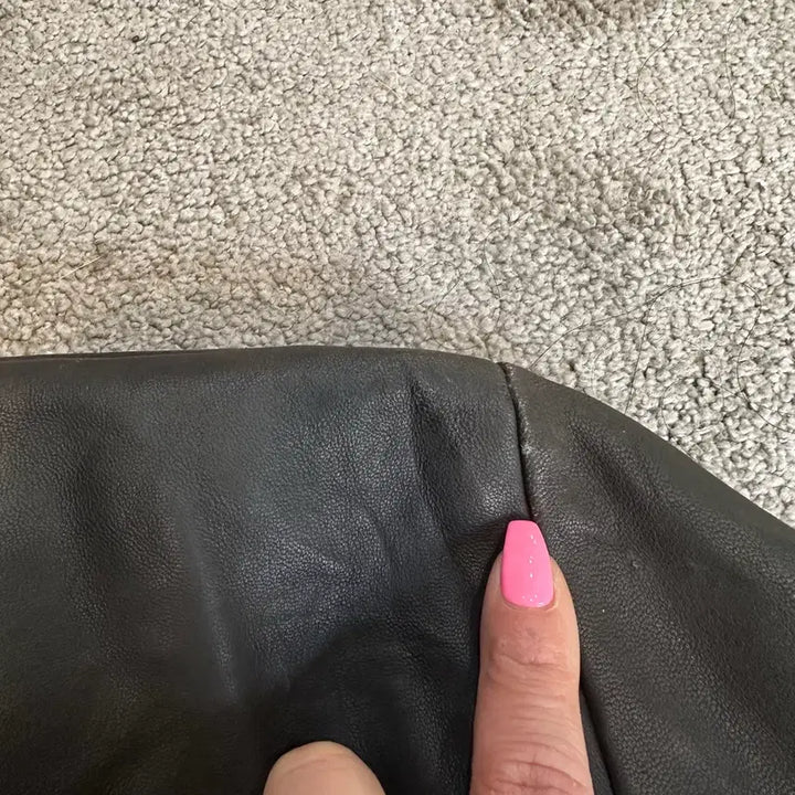 [BUNJANG] Golden Bear Black/Brown Leather Blazer Jacket M / 골든베어 블랙/브라운 양가죽 블레이저 자켓M