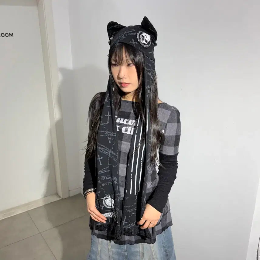 [BUNJANG] Madpunk Rabbit Ear Hat / 매드펑크 래빗 이어 햇 모자