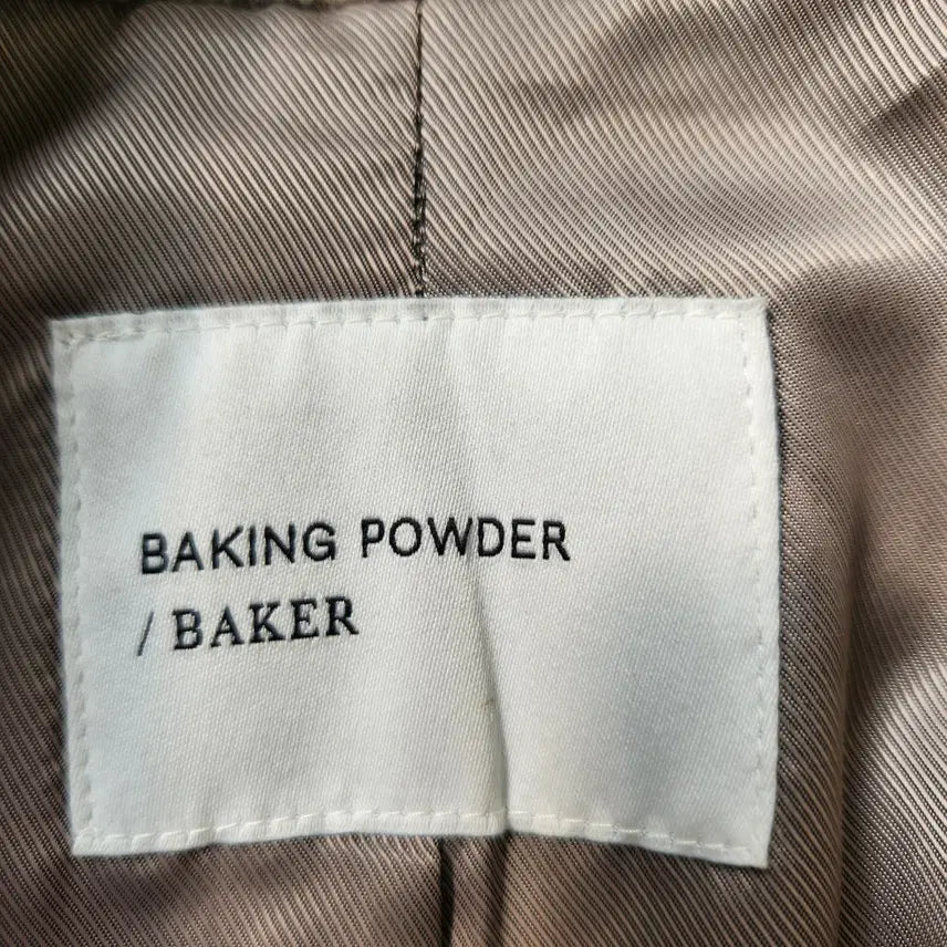 [BUNJANG] Bakingpowder Baker Herringbone Wool Half Coat / 베이킹파우더 베이커 헤링본 울 하프 코트