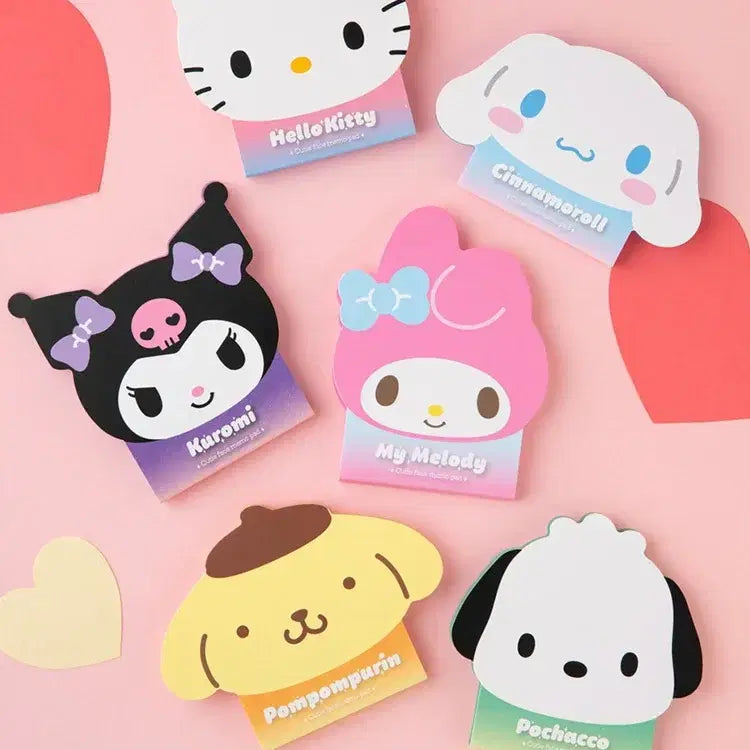 [BUNJANG] Sanrio Cutie Face Memo Pad / [새 상품] 산리오 큐티 페이스 비점착 메모패드