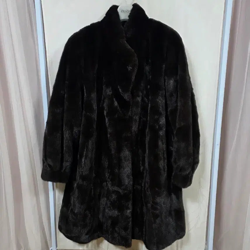 [BUNJANG] Mink Fur Coat (94-106-165) / 진도모피블랙그라마모피코트(94-106-165)
