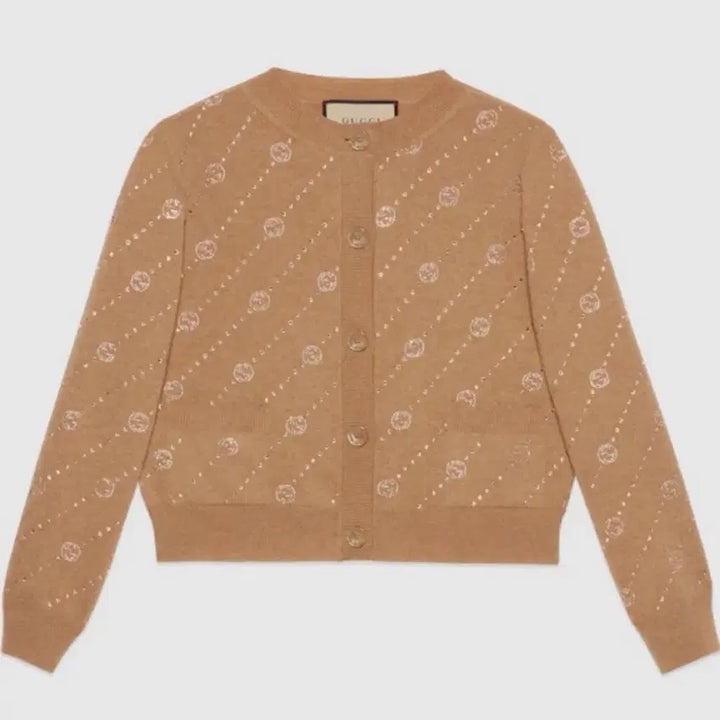 [BUNJANG] Gucci Women's Cashmere Cardigan Interlocking G Camel / 구찌 여자 캐시미어 가디건 인터로킹 G 카멜