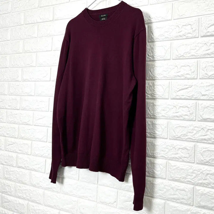 [BUNJANG] Massimo Dutti Burgundy Wool Knit Sweater M / 마시모두띠 버건디 모직 니트 M