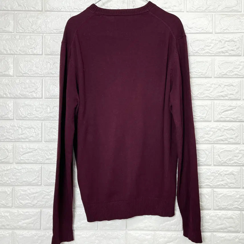 [BUNJANG] Massimo Dutti Burgundy Wool Knit Sweater M / 마시모두띠 버건디 모직 니트 M