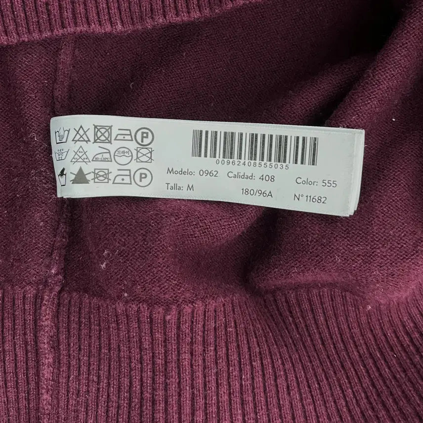 [BUNJANG] Massimo Dutti Burgundy Wool Knit Sweater M / 마시모두띠 버건디 모직 니트 M