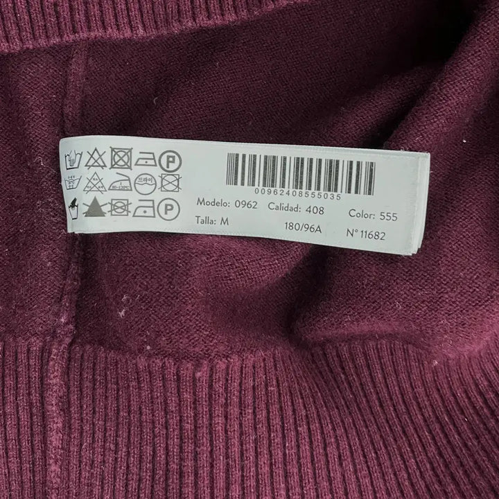 [BUNJANG] Massimo Dutti Burgundy Wool Knit Sweater M / 마시모두띠 버건디 모직 니트 M