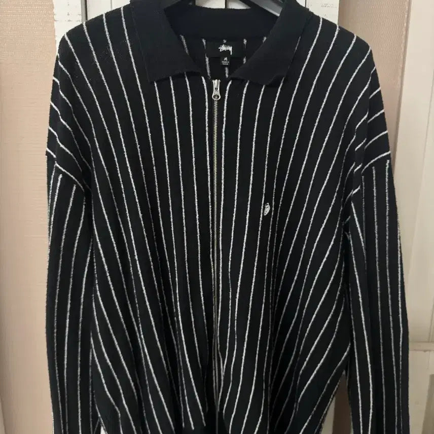[BUNJANG] Stussy Lightweight Stripe Polo Zip / 스투시 라이트웨이트 스트라이프 폴로 집