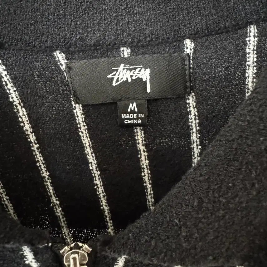 [BUNJANG] Stussy Lightweight Stripe Polo Zip / 스투시 라이트웨이트 스트라이프 폴로 집