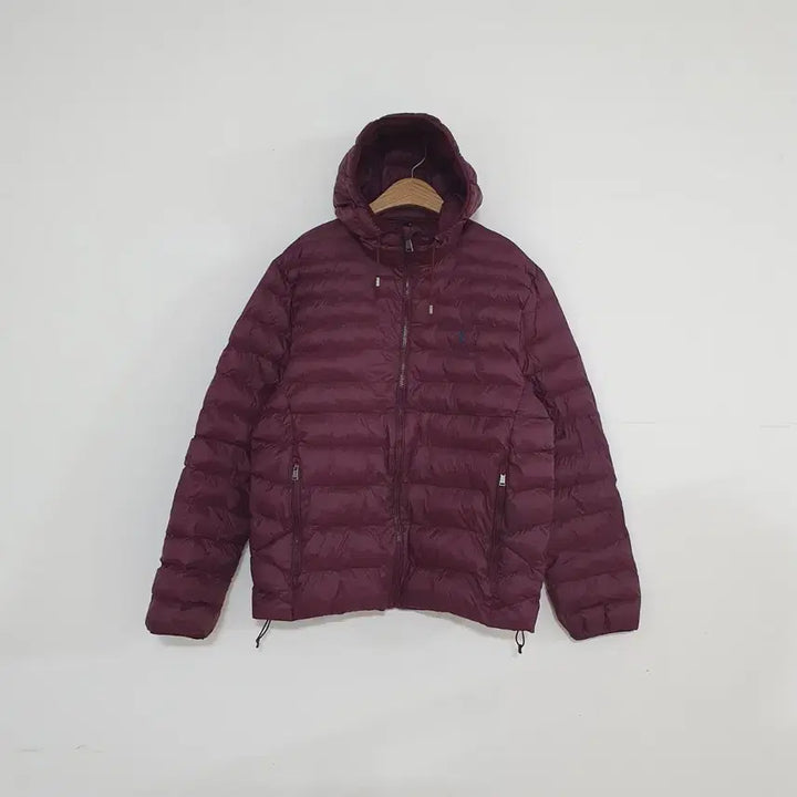 [BUNJANG] Polo Ralph Lauren Hooded Zip-Up Lightweight Padded Jacket / No.26021101 큐알 폴로 랄프로렌 후드집업 경량패딩 버건디