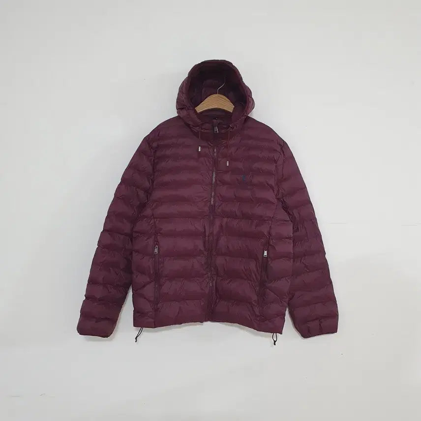 [BUNJANG] Polo Ralph Lauren Hooded Zip-Up Lightweight Padded Jacket / No.26021101 큐알 폴로 랄프로렌 후드집업 경량패딩 버건디