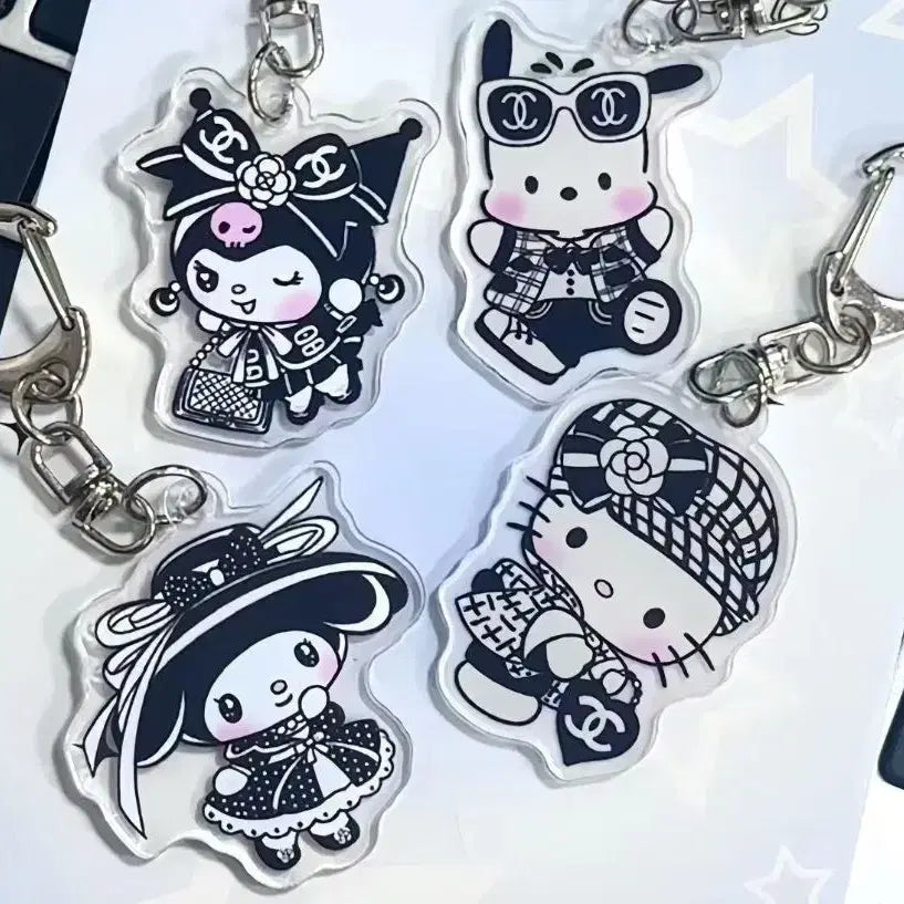 [BUNJANG] Sanrio Acrylic Keyring Keyholder / [새 상품] 산리오 캐릭터 아크릴 키링 키홀더 열쇠고리