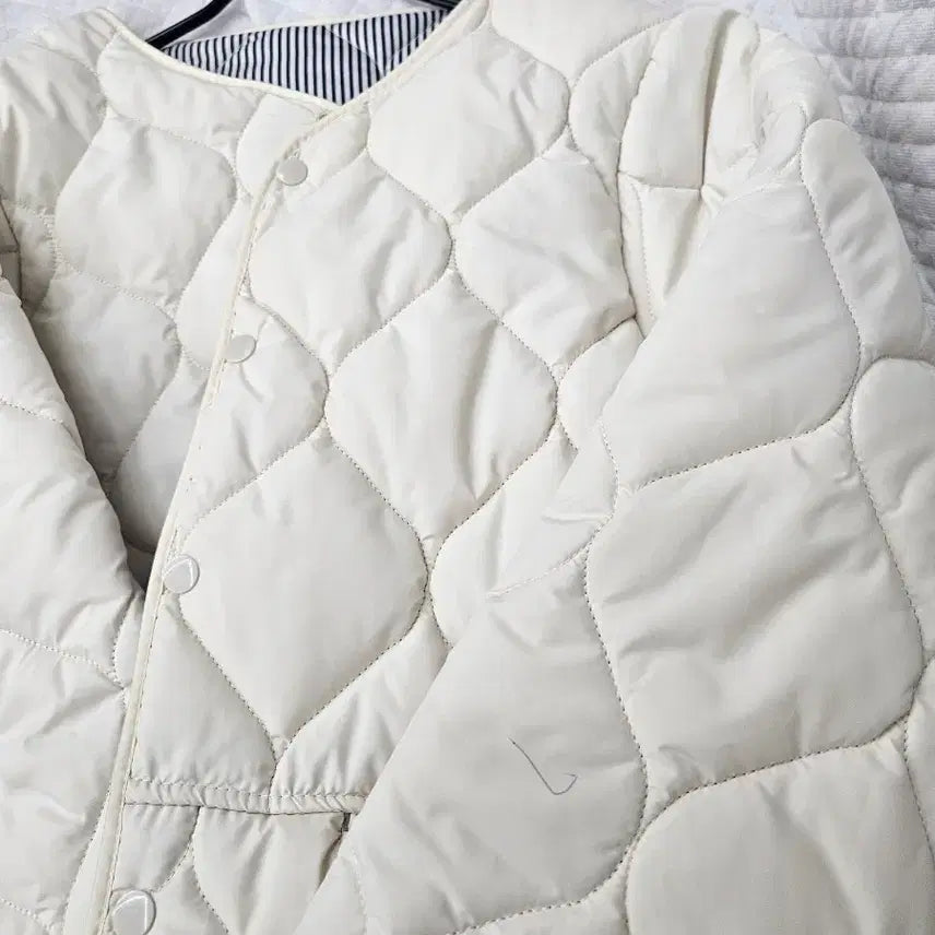 [BUNJANG] Ivory Quilted Padding / A4051  아이보리 퀼팅 누빔패딩