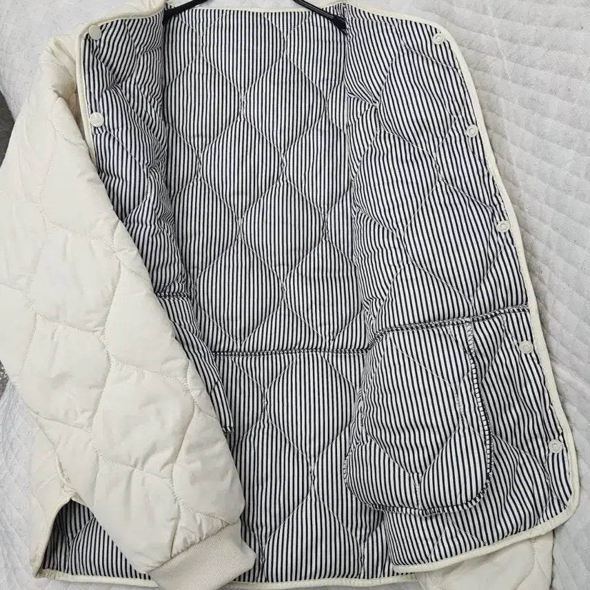 [BUNJANG] Ivory Quilted Padding / A4051  아이보리 퀼팅 누빔패딩