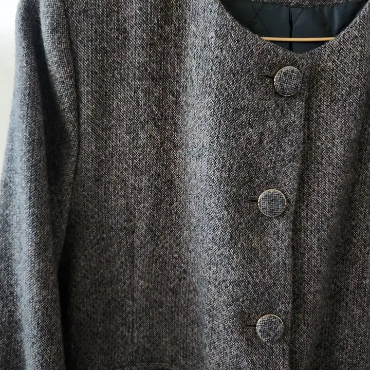 [BUNJANG] Pomelo Collarless Tweed Jacket / 포멜로. 노카라 트위드자켓