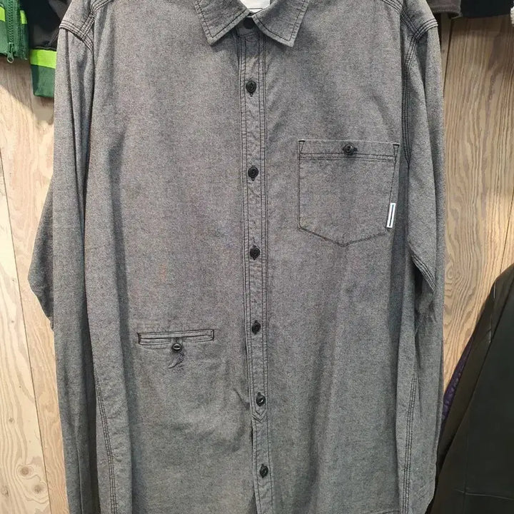[BUNJANG] KANGOL Oxford Shirt Gray (L) / 캉골(KANGOL) NJC 옥스퍼드 셔츠 그레이 (L/100)