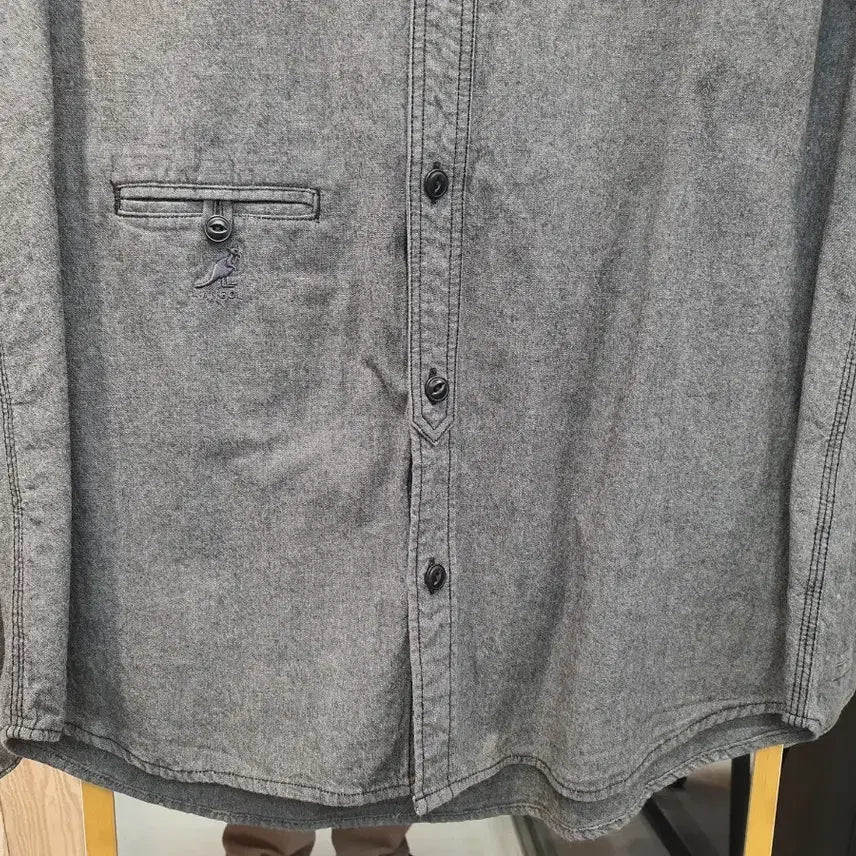 [BUNJANG] KANGOL Oxford Shirt Gray (L) / 캉골(KANGOL) NJC 옥스퍼드 셔츠 그레이 (L/100)