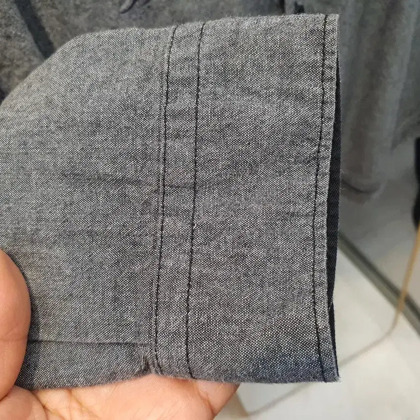 [BUNJANG] KANGOL Oxford Shirt Gray (L) / 캉골(KANGOL) NJC 옥스퍼드 셔츠 그레이 (L/100)