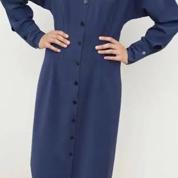 [BUNJANG] Zara Navy Shirt Dress / 자라 벨트 네이비 셔츠원피스