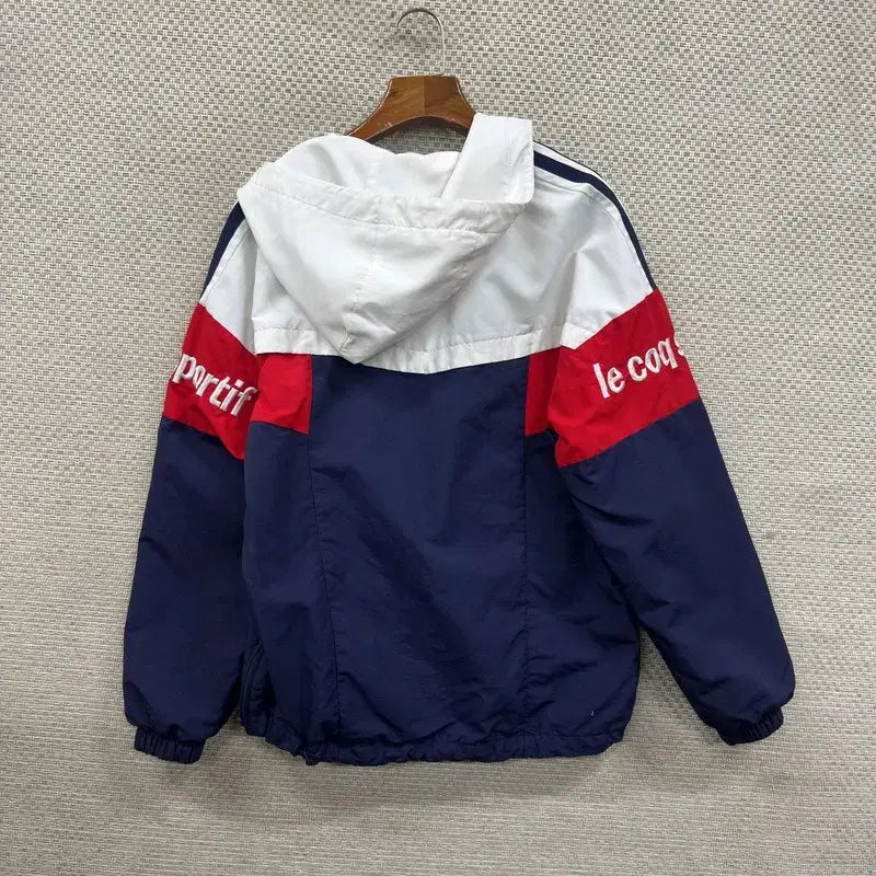 [BUNJANG] Le Coq Sportif Oversized Anorak Half-Zip Windbreaker XS / 르꼬끄 오버핏 아노락 반집업 바람막이 XS A06058