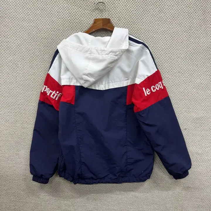 [BUNJANG] Le Coq Sportif Oversized Anorak Half-Zip Windbreaker XS / 르꼬끄 오버핏 아노락 반집업 바람막이 XS A06058