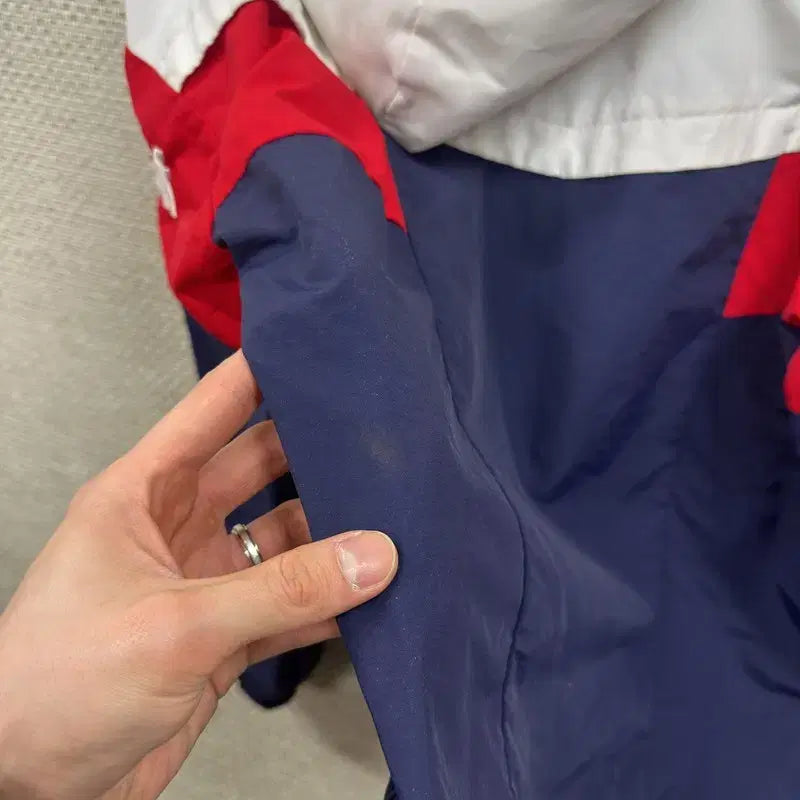 [BUNJANG] Le Coq Sportif Oversized Anorak Half-Zip Windbreaker XS / 르꼬끄 오버핏 아노락 반집업 바람막이 XS A06058