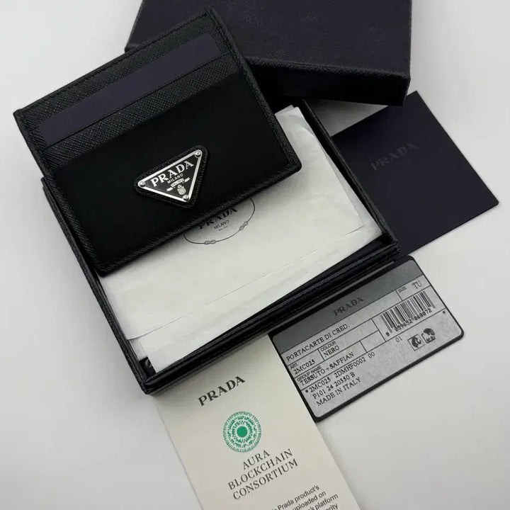 [BUNJANG] Prada 26SS Triangle Logo Re-Nylon Saffiano Card Holder Black / [새상품급]26SS프라다 삼각로고 리나일론 사피아노 블랙 카드지갑