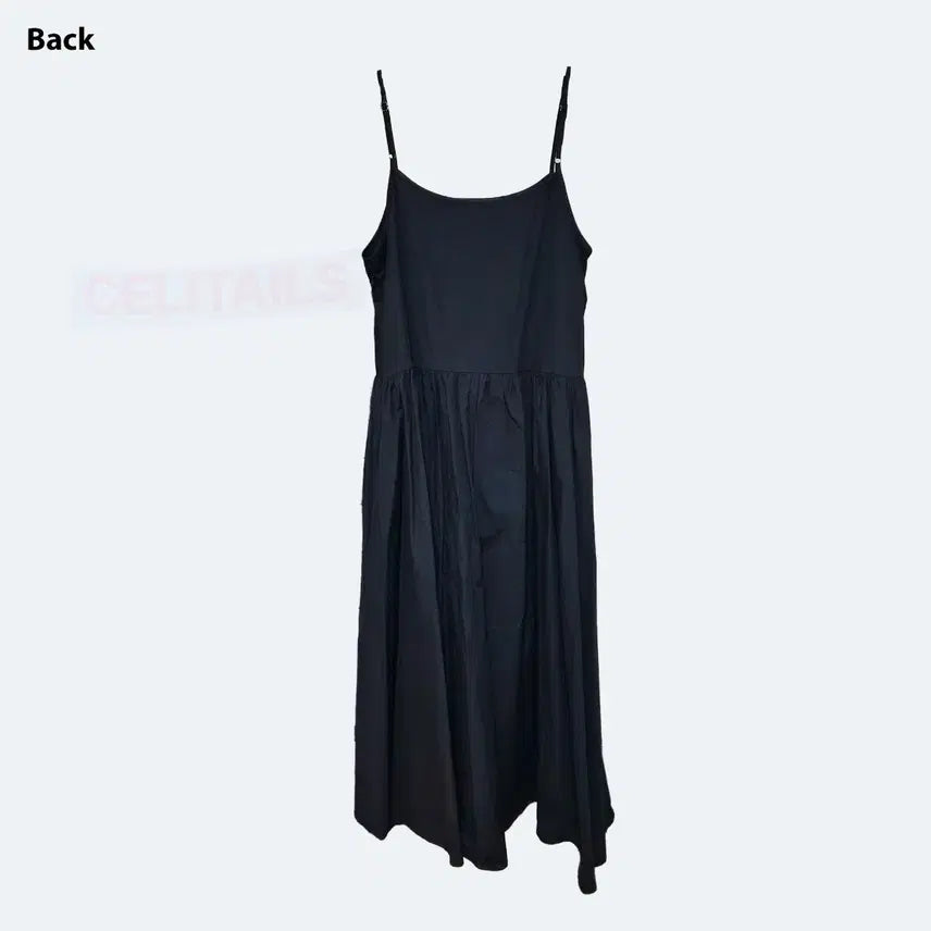 [BUNJANG] Celtails Shirring Long Dress Black / celitails 슬리브리스 셔링 롱드레스 블랙 F