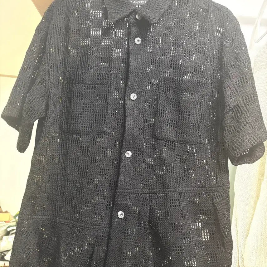 [BUNJANG] Andersson Bell Knit Cardigan (Black) - XL / 앤더슨벨 반팔 니트가디건 xl