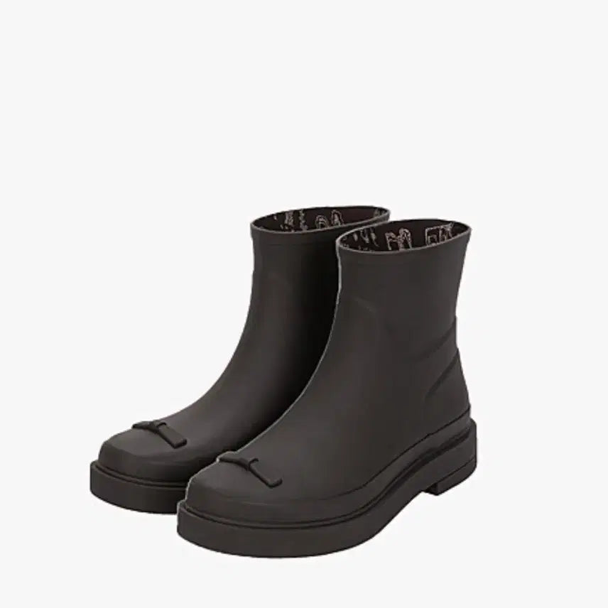 [BUNJANG] Magishwood Ribbon Rubber Boots Dark Brown (260) / 마지셔우드 리본 러버 부츠 다크 브라운 39(260)