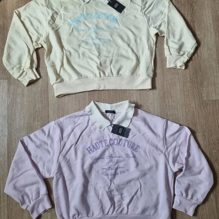 [BUNJANG] (택달린새상품)파스텔 노랑 파스텔 보라 목프릴 맨투맨 면 2개일괄판매 / (택달린새상품)파스텔 노랑 파스텔 보라 목프릴 맨투맨 면 2개일괄판매