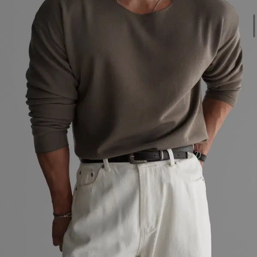 [BUNJANG] Bauro Product Boat Neck Basic Knit Top / 바우로 프로덕트 보트넥 베이직 니트티 L