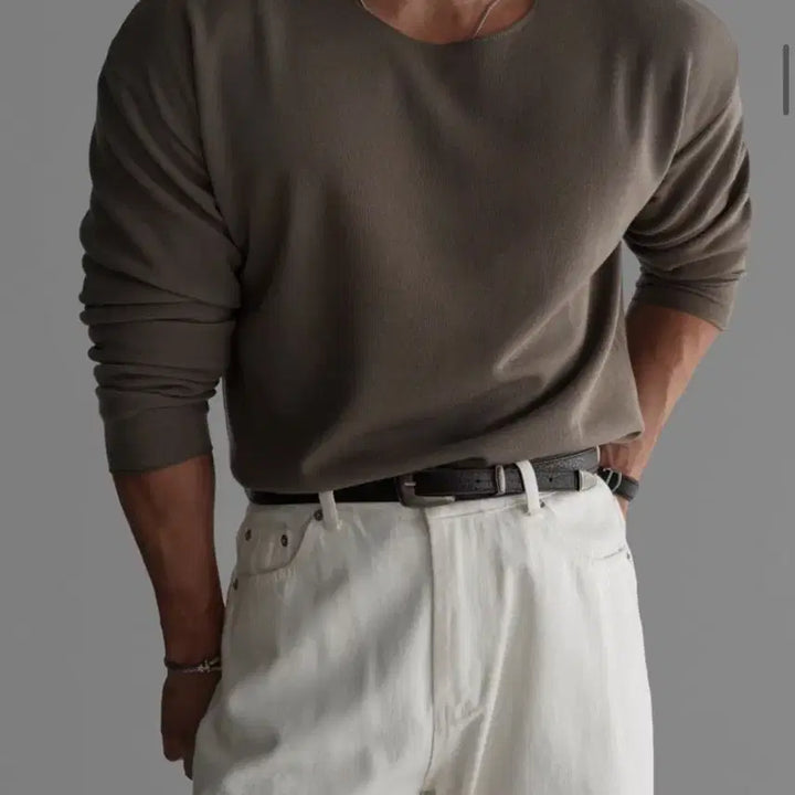 [BUNJANG] Bauro Product Boat Neck Basic Knit Top / 바우로 프로덕트 보트넥 베이직 니트티 L