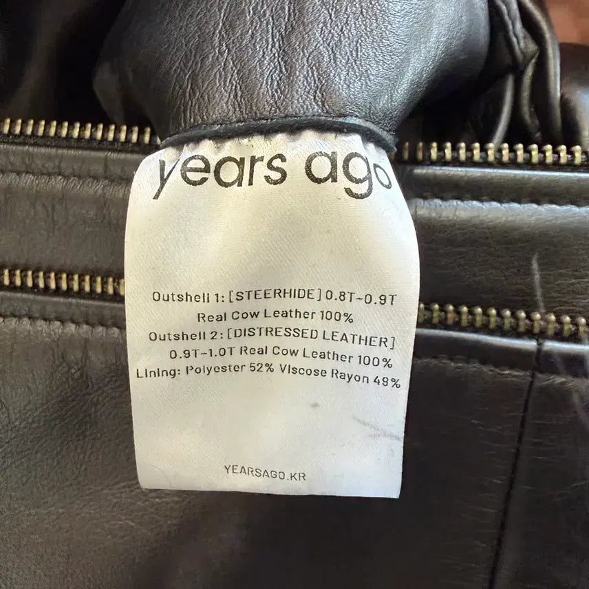 [BUNJANG] 25FW Years Ago Distressed Leather Jacket / 25FW 이얼즈어고 디스트레스드 레더 자켓