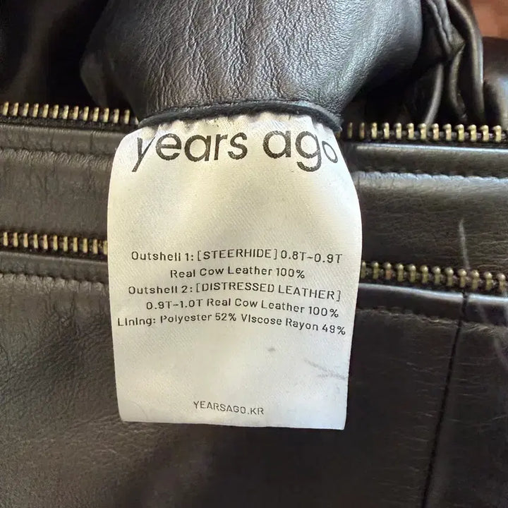 [BUNJANG] 25FW Years Ago Distressed Leather Jacket / 25FW 이얼즈어고 디스트레스드 레더 자켓
