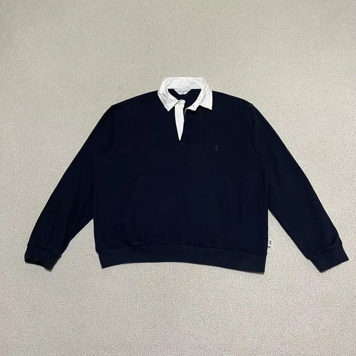 [BUNJANG] Lafarge Store Long Sleeve Polo Shirt / M 라퍼지스토어 긴팔 카라 맨투맨 N.2561