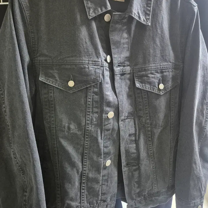 [BUNJANG] Pottery Washed Black Denim Trucker Jacket Size 1 / 포터리 데님 트러커자켓 워시드블랙 사이즈1