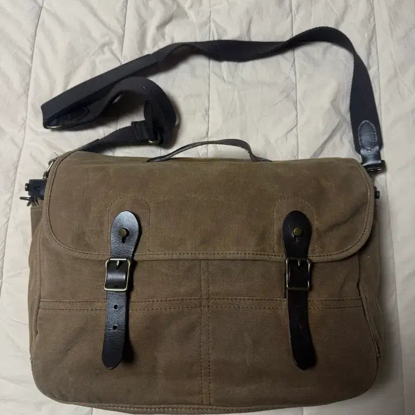 [BUNJANG] J.Crew Waxed Canvas Briefcase / 제이크루(J.crew) 왁스 캔버스 메신저 브리프케이스