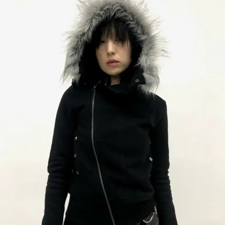 [BUNJANG] begbegbeg Faux Fur Hooded Zip-up / begbegbeg 퍼 후드집업