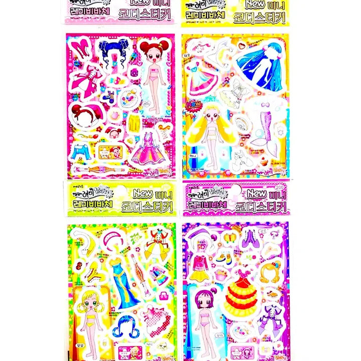 [BUNJANG] Kodomo no Maho Tsukai Doremi Vivace Mini Codi Sticker Set / 고전문구 꼬마마법사레미 비바체 미니 코디스티커 세트